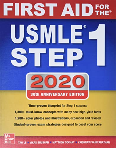 Book Cover First Aid For the USMLE Step 1 2020, Thirtieth Edition