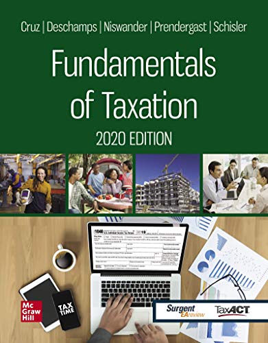 Book Cover Fundamentals of Taxation 2020 Edition