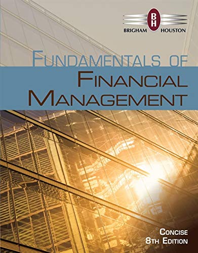 Book Cover Fundamentals of Financial Management, Concise Edition (with Thomson ONE - Business School Edition, 1 term (6 months) Printed Access Card)