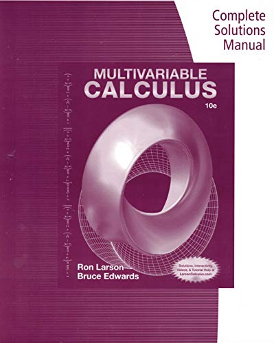 Book Cover Complete Solutions Manual to Multivariable Calculus 10e