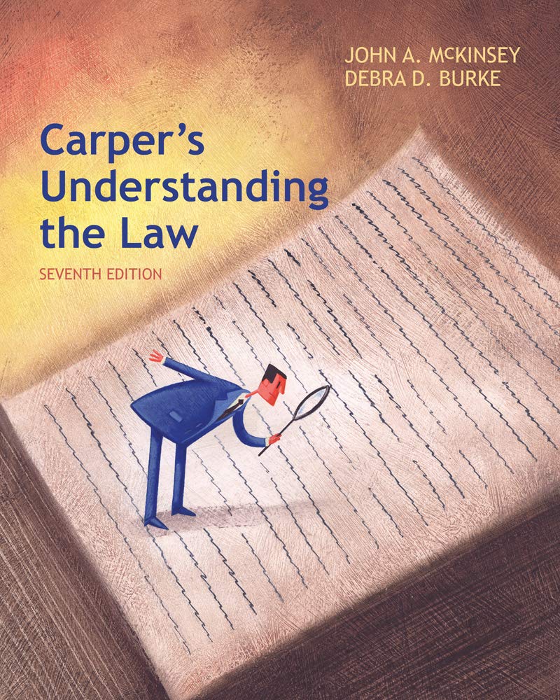 Book Cover Carper's Understanding the Law