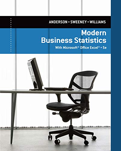 Book Cover Modern Business Statistics with MicrosoftExcel