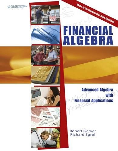 Book Cover Financial Algebra: Advanced Algebra with Financial Applications