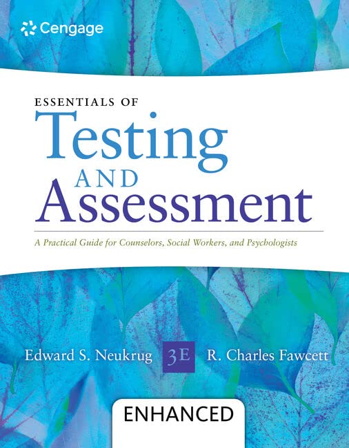 Book Cover Essentials of Testing and Assessment: A Practical Guide for Counselors, Social Workers, and Psychologists, Enhanced