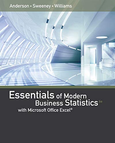 Book Cover Essentials of Modern Business Statistics with MicrosoftExcel