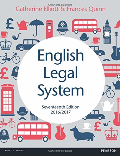 Book Cover English Legal System 2016/2017