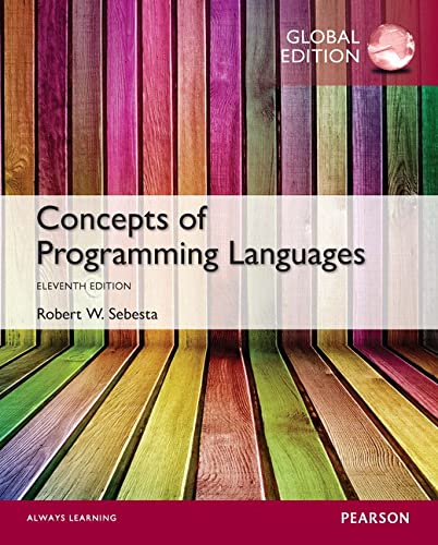 Book Cover Concepts of Programming Languages, Global Edition