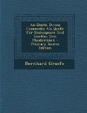 An-Dante: Divina Commedia Als Quelle FÃ¼r Shakespeare Und Goethe; Drei Plaudereinen
