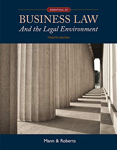Book Cover Essentials of Business Law and the Legal Environment