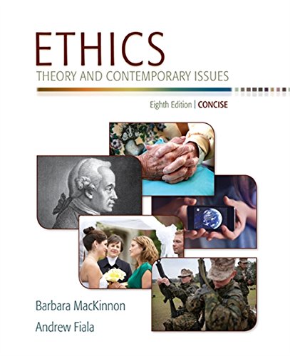 Book Cover Ethics: Theory and Contemporary Issues, Concise Edition