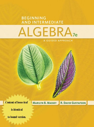 Book Cover Beginning and Intermediate Algebra: A Guided Approach