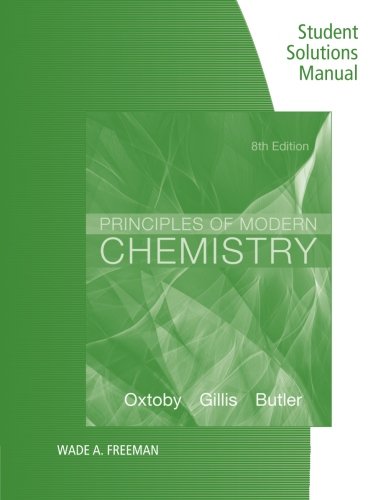 Book Cover Student Solutions Manual for Oxtoby/Gillis/Butler's Principles of Modern Chemistry, 8th