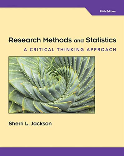 Book Cover Research Methods and Statistics: A Critical Thinking Approach