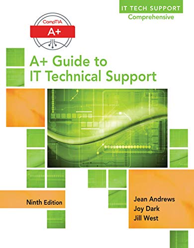 Book Cover Lab Manual for Andrews' A+ Guide to IT Technical Support, 9th Edition