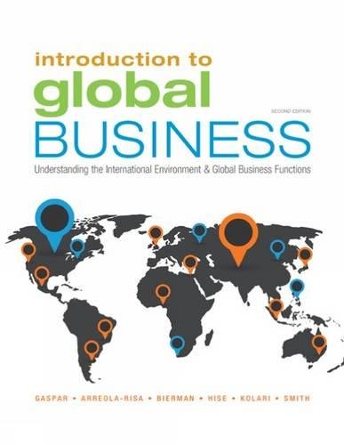 Book Cover Introduction to Global Business: Understanding the International Environment & Global Business Functions