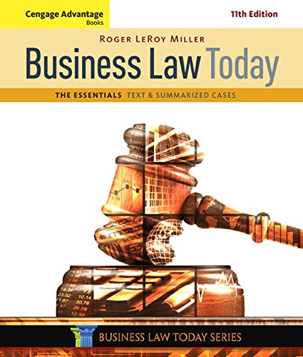 Book Cover Cengage Advantage Books: Business Law Today, The Essentials: Text and Summarized Cases