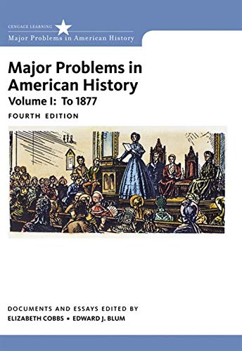 Book Cover Major Problems in American History, Volume I