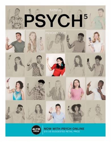 Book Cover PSYCH 5, Introductory Psychology, 5th Edition (New, Engaging Titles from 4LTR Press)