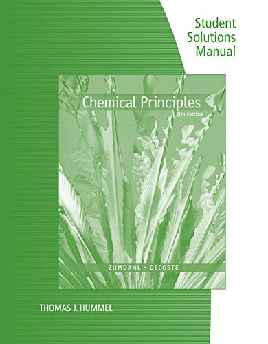 Book Cover Student Solutions Manual for Zumdahl/DeCoste's Chemical Principles, 8th