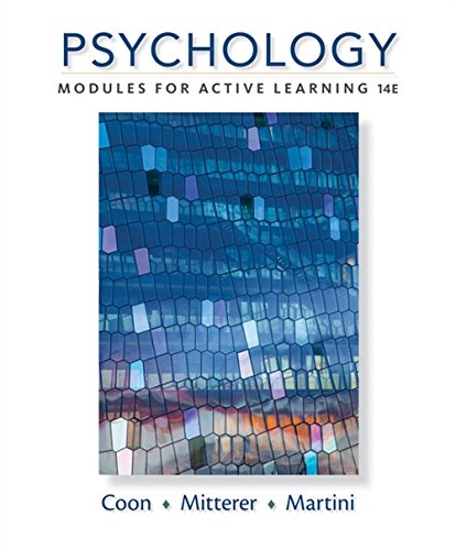 Book Cover Psychology: Modules for Active Learning