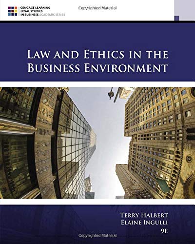 Book Cover Law and Ethics in the Business Environment (MindTap Course List)