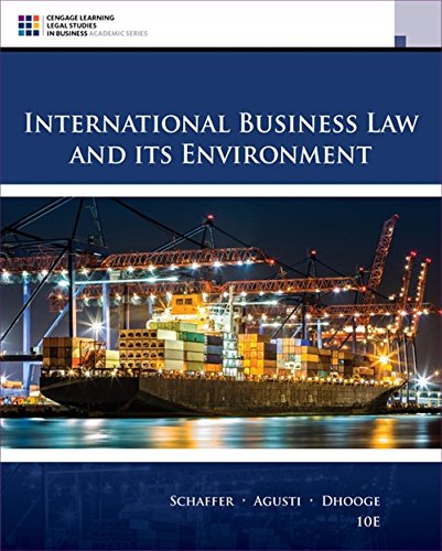 Book Cover International Business Law and Its Environment (MindTap Course List)
