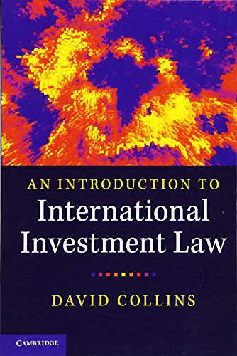 Book Cover An Introduction to International Investment Law