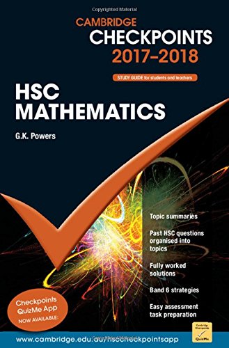 Book Cover Cambridge Checkpoints HSC Mathematics 2017-18