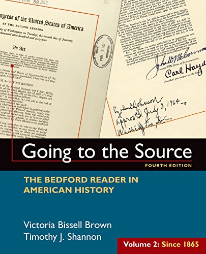 Book Cover Going to the Source, Volume II: Since 1865: The Bedford Reader in American History