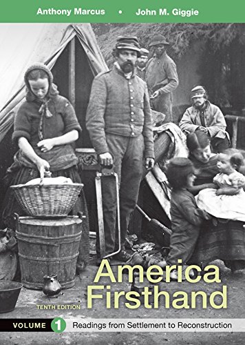 Book Cover America Firsthand, Volume 1: Readings from Settlement to Reconstruction