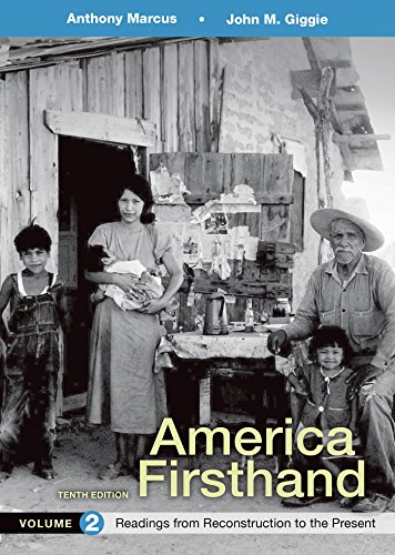 Book Cover America Firsthand, Volume 2: Readings from Reconstruction to Present