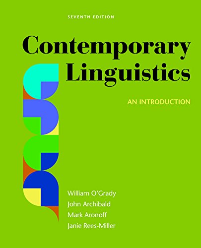 Book Cover Contemporary Linguistics: An Introduction