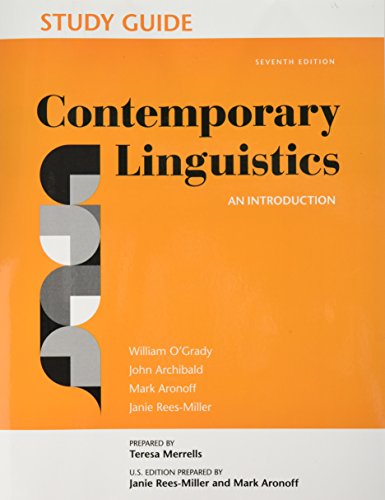 Book Cover Study Guide for Contemporary Linguistics