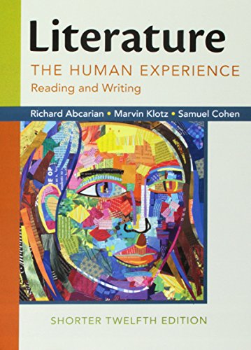 Book Cover Literature: The Human Experience, Shorter Edition: Reading and Writing