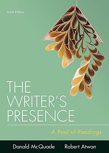 Book Cover The Writer's Presence: A Pool of Readings