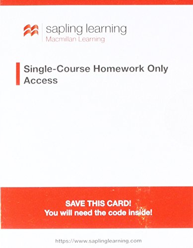 Book Cover Sapling Learning Single-course Homework-only for Astronomy Access Card