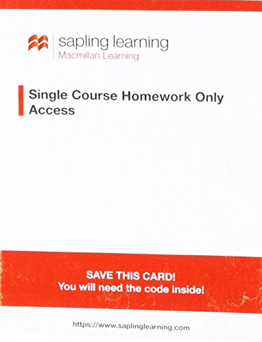 Book Cover Sapling Homework-Only for Introductory Chemistry (Single-Term Access)