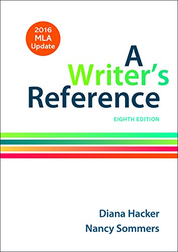 Book Cover A Writer's Reference with 2016 MLA Update