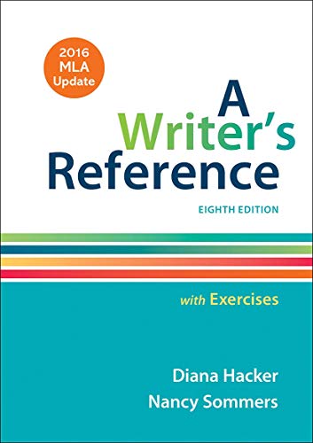 Book Cover A Writer's Reference with Exercises with 2016 MLA Update