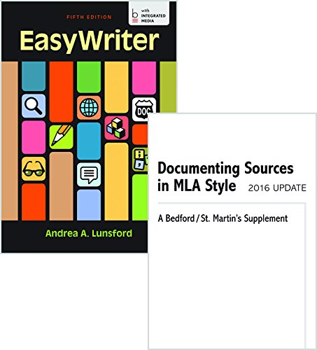 EasyWriter 5e & Documenting Sources in MLA Style: 2016 Update