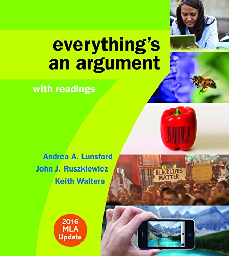 Book Cover Everything's an Argument with Readings with 2016 MLA Update