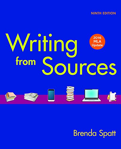 Book Cover Writing from Sources with 2016 MLA Update