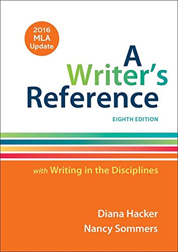 Book Cover A Writer's Reference with Writing in the Disciplines with 2016 MLA Update
