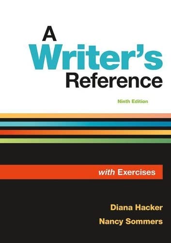 Book Cover A Writer's Reference with Exercises