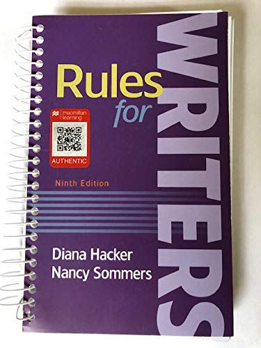 Book Cover RULES FOR WRITERS 9TH.ED. SPIRAL INSTRUCTOR'S EDITION