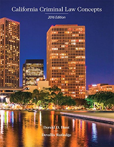 Book Cover California Criminal Law Concepts 2016 Edition (16th Edition)