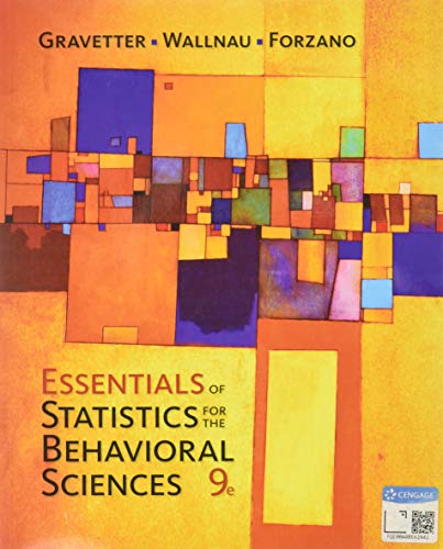 Book Cover Essentials of Statistics for The Behavioral Sciences