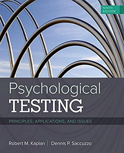 Book Cover Psychological Testing: Principles, Applications, and Issues