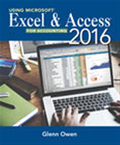 Book Cover Using Microsoft Excel and Access 2016 for Accounting