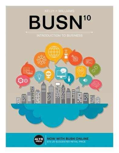 Book Cover BUSN (with BUSN Online, 1 term (6 months) Printed Access Card) (New, Engaging Titles from 4LTR Press)